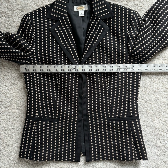 Talbots Black and White Polka Dot Blazer - Picture 6 of 7